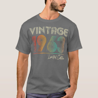 T-shirt 59 ans Vintage 1963 59e anniversaire Cadeaux femme