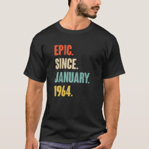 T-shirt 59 Ans Vintage 1964 Anniversaire 59e Décoration