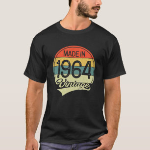 T-shirt 59 Ans Vintage 1964 Fait En 1964 59ᵉ