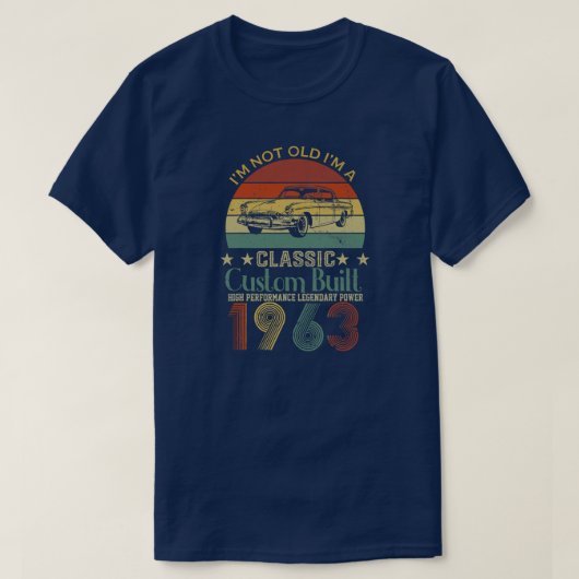T-shirt 59e anniversaire Cadeaux pour hommes papa Retro Vi (Design devant)