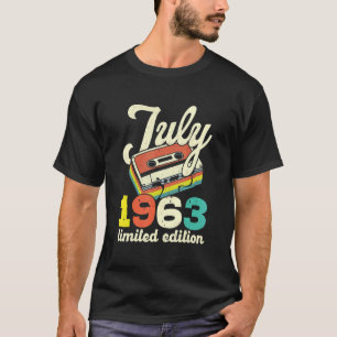 T-shirt 59e anniversaire Juillet 1963 Cassette Vintage