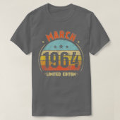 T-shirt 59e anniversaire stupéfiant depuis mars 1964 Rétro (Design devant)