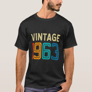 T-shirt 59e anniversaire Vintage 1963 59 ans Femmes
