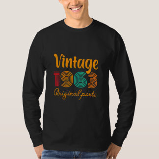 T-shirt 59e anniversaire Vintage 1963 Année Anniversaire 1