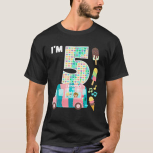 T-shirt 5 Anniversaire Crew Ice Cream Truck I m 5 Annivers