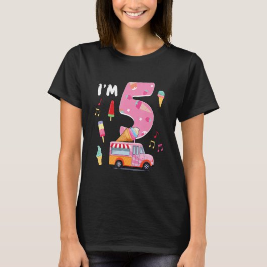 T-shirt 5 Anniversaire Crew Ice Crew Camion J'ai 5 ans (Devant)