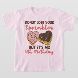T-shirt 5 Anniversaire Thème Donut Drôle Citation