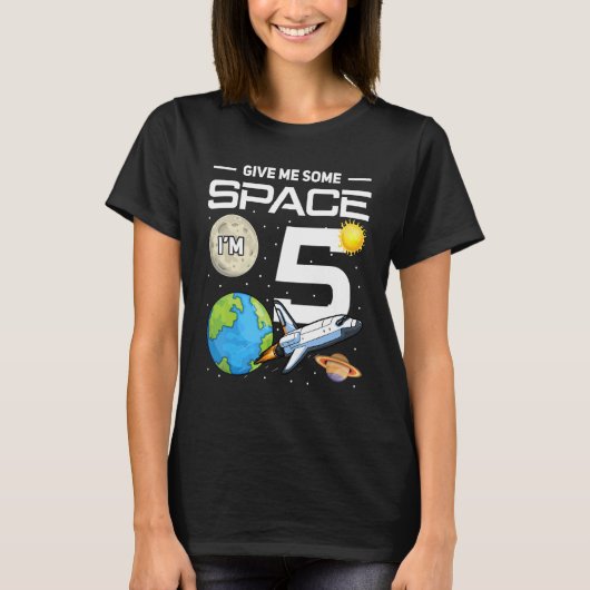 T-shirt 5 ans Anniversaire Espace extra-atmosphérique 5e a (Devant)