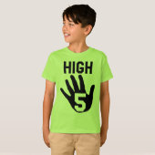 T-shirt 5 ans Anniversaire "High 5" (Devant entier)