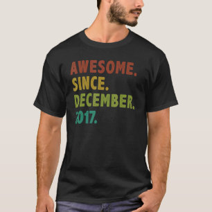 T-shirt 5 Ans Awesome depuis Décembre 2017 5e anniversaire
