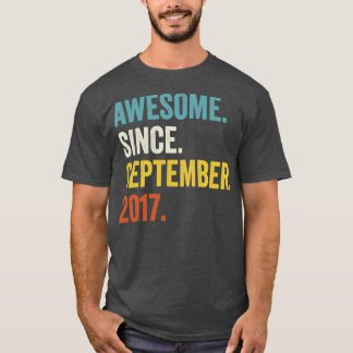T-shirt 5 Ans Awesome depuis Septembre 2017 5e Naissance