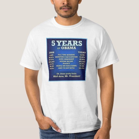 T-SHIRT 5 ANS D'OBAMA (Devant)