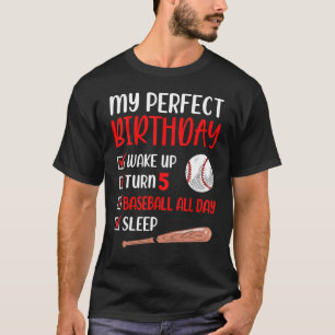 T-shirt 5 Ans Fête Anniversaire de baseball 5e Garçon Cinq