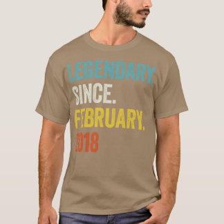 T-shirt 5 ans légendaire depuis février 2018 5e anniversai