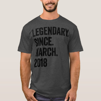 T-shirt 5 ans légendaire depuis mars 2018 5e anniversaire