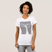 T-shirt 5 Chemise bleue dans un arbre (gris) (Devant entier)