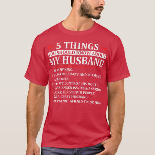 T-shirt 5 choses que vous devriez savoir sur mon mariage a
