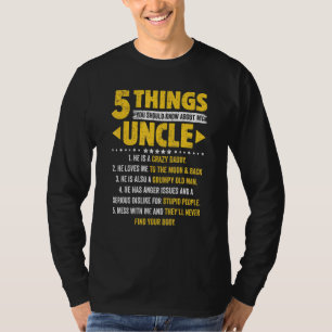 T-shirt 5 Choses Que Vous Devriez Savoir Sur Mon Oncle Pèr