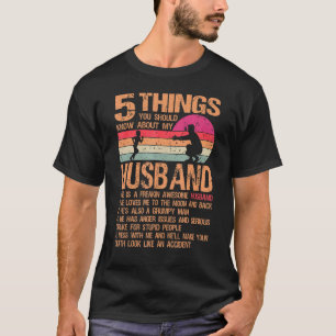 T-shirt 5 Choses Sur Mon Mari Fête Du Père De Daught