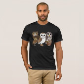 T-shirt 5 Chouettes Birdables avec Grand Chouette (Devant entier)