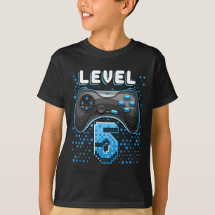 T-shirt 5 Contrôleur de jeu vidéo 5Anniversaire Gamer Cade