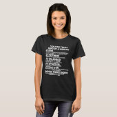 T-shirt 5 Deadly Terms Used by a Woman (Devant entier)