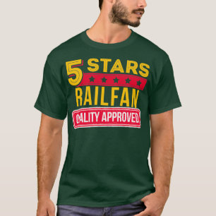 T-shirt 5 Etoiles Railfan Train Buff amp Ferroviaire