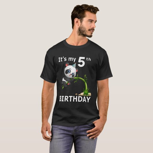 T-shirt 5 Panda 5E Panda Animal Py (Devant entier)