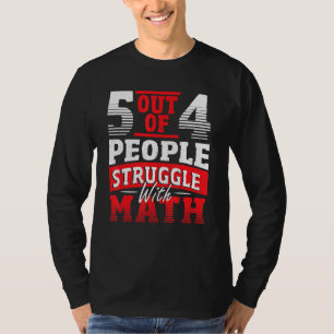 T-shirt 5 Personnes Sur 4 Luttent Avec L'Enseignant Math M