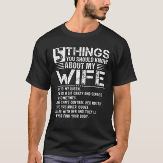 T-shirt 5 Que Connaissez-Vous De Mon Épouse mari T S