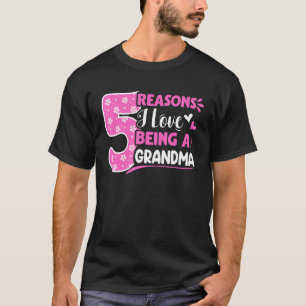 T-shirt 5 Raisons J'Aime Être Grand-Mère