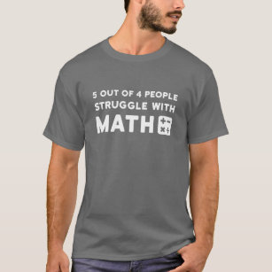 T-shirt 5 sur la lutte de 4 personnes avec des maths