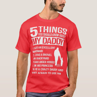 T-shirt 5 Things About My Daddy Funny Father Day Venin fro