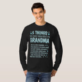 T-shirt 5 Things You Should Know About My Grandma  2 (Devant entier)