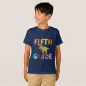 T-shirt 5e année Dino Équipe d'enseignants École (Devant entier)
