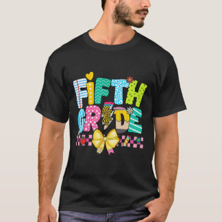 T-shirt 5e année pour fille garçons enseignant cinquième a