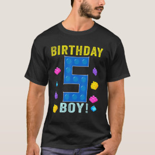 T-shirt 5e anniversaire 5 ans Bâtiment de 5 ans Garçons