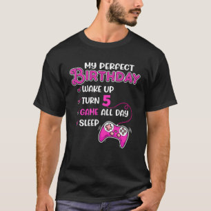 T-shirt 5E Anniversaire 5 Ans Gamer Girl Parfait Anniversa