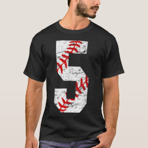 T-shirt 5e Anniversaire Baseball Big Numéro Cinq 5 Anniver
