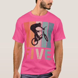 T-shirt 5E Anniversaire Bmx Vélo Boys 5 Ans