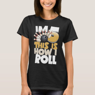 T-shirt 5e anniversaire Bowling Kids I'm 5 Voici comment j