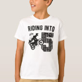 T-shirt 5e anniversaire Cadeau Dirt Vélo 5 ans Motocross (Devant)
