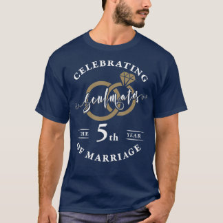 T-shirt 5e anniversaire du Mariage 5 ans de mariage