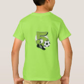 T-shirt 5e anniversaire Garçon fille aime Football Footbal (Dos)
