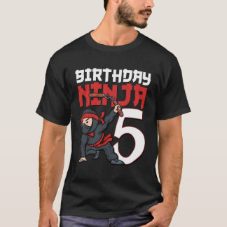 T-shirt 5E Anniversaire Ninja I M'M 5 Ans Anniversaire Par