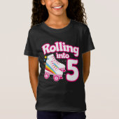 T-Shirt 5e anniversaire Roller Skate 5 ans (Devant)