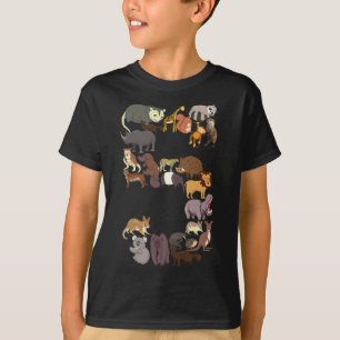 T-shirt 5e anniversaire Safari Zoo Animaux Chiffres 5 ans
