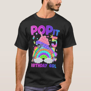 T-shirt 5e anniversaire Unicorn Fidget Pop It Birthday Gir