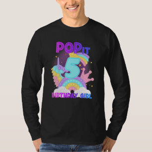T-shirt 5e anniversaire Unicorn Fidget Pop It Birthday Gir