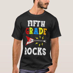 T-shirt 5E Grade Rocks Guitare Musique Premier Jour De Sch